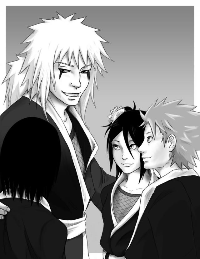 jiraiya, nagato, konan a yahiko